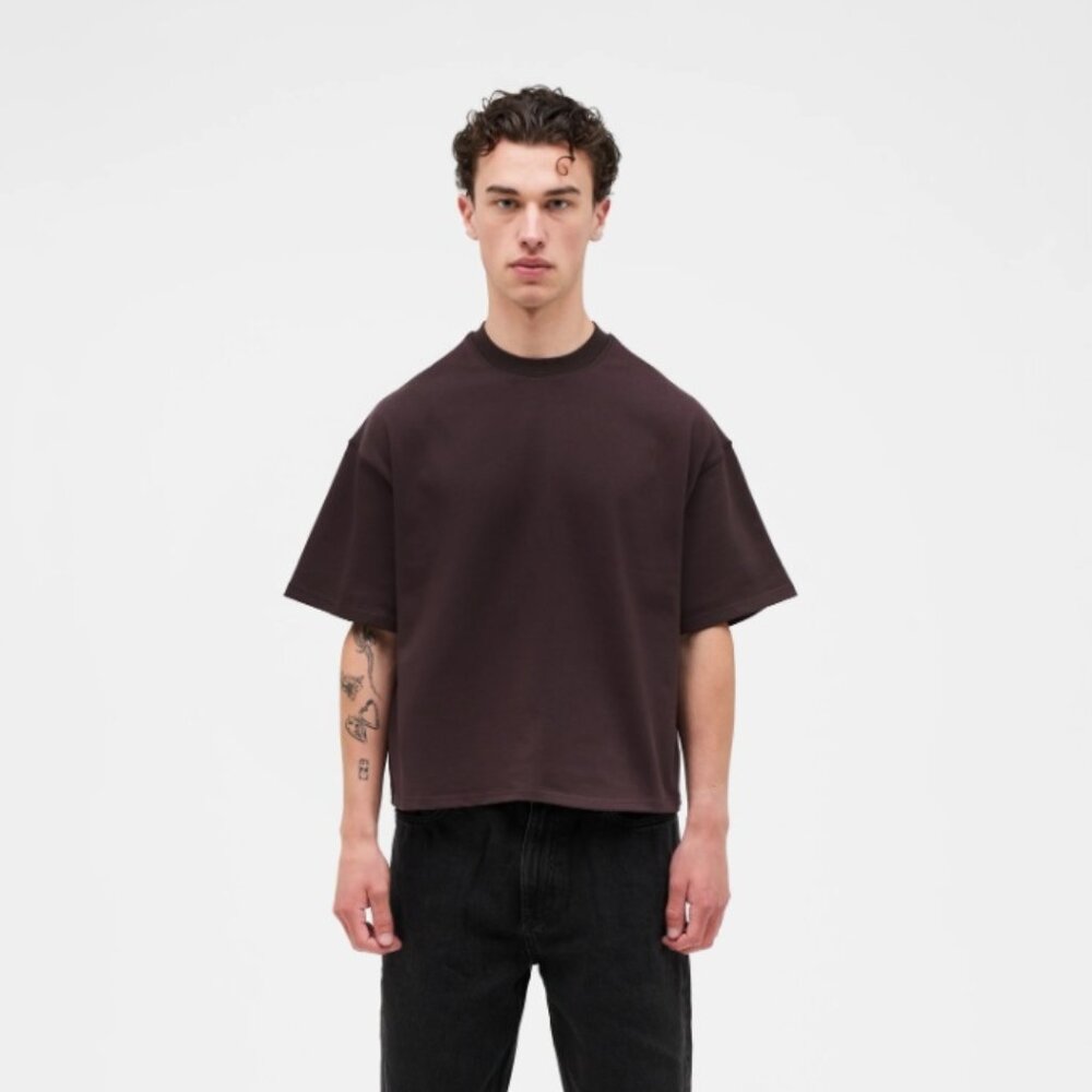 NWT - Second Skin Men's Crop T-Shirt – Brown, Size L